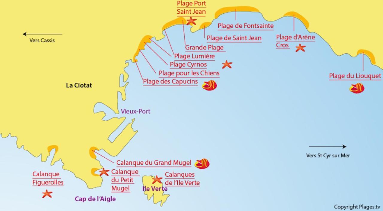 Villa Du Golfe - Studio Saint Jean La Ciotat Esterno foto